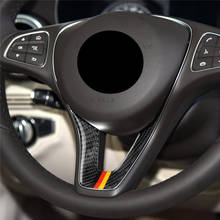 Modificação interior do carro adesivo para mercedes benz c-class w204 w205 w211 w203 gla volante emblema decalque acessórios de automóvel 2024 - compre barato