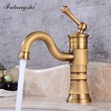 Antique Retro Basin Faucets Ancient Bathroom Mixer Tap Brass Washbasin Faucet Single Handle Single Hole Elegant Crane Tap WB1091 2024 - buy cheap