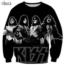 CLOOCL Newest Rock Singer KISS Band 3D Print Men Women Sweatshirt Fashion Autumn Hip Hop All-match Harajuku Tops Drop Shipping 2024 - buy cheap