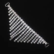 10PCS /Lot Free Shipping  Silver Full Crystal Rhinestone Buckle Metal Chain for Swimwear Rhinestone Bikini Connector, Factory 2024 - buy cheap