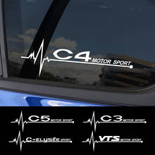 Car Side Window Stickers For Citroen C4 C1 C5 C3 C6 C-ELYSEE VTS Sport Racing Styling Exterior Accessories Vinyl Film Decals 2024 - buy cheap