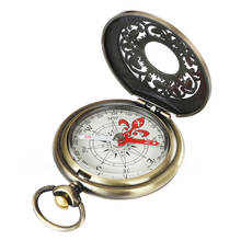 Retro Pocket Watch Compass Outdoor Tool Retro Bronze Pocket Compass Antique Survival Gear for Outdoor Hiking Navigation Portable 2024 - buy cheap