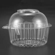 50 x único plástico transparente suporte de cupcake/recipiente de bolo cúpula abafador 2024 - compre barato