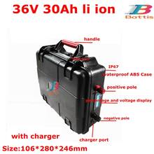 waterproof 36v 30ah lithium ion battery 18650 BMS li ion for 750w 1000w E-Bike scooter bicycle Golf Cart Go cart +5A charger 2024 - buy cheap