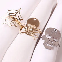 10pcs New product skull napkin ring spider web napkin button, ghost napkin ring 2024 - buy cheap