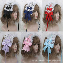 Hand-Made Lolita Hair Band Gorgeous Lace  Hair Cat and Love Lolita Angel Handle  gothic Lolita accessories headband scrunchie 2024 - buy cheap