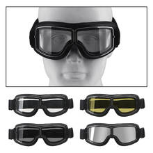 Винтажные мотоциклетные очки, ветрозащитное снаряжение, мотоциклетные очки, шлем в стиле стимпанк, очки для мотокросса, маска 2024 - купить недорого