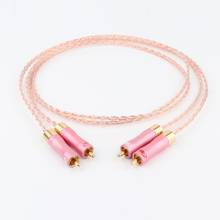Pair 3Cu 6N OCC Copper Analogue Phono Cable HIFI Interconnect RCA Cable Hifi Audio Extend Wire hi-End Single Line 2024 - buy cheap