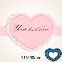 115*90mm 2pcs heart New Metal Cutting Dies Scrapbook Embossing Paper Craft Album Card Punch Knife 2024 - buy cheap