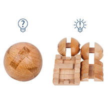 Diseño de madera IQ Brain Teaser Kong Ming Luban Lock 3D rebaba de enclavamiento juego de rompecabezas juguete de aprendizaje para niños adultos tamaño pequeño 2024 - compra barato