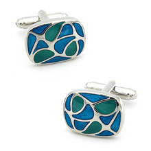 Classic Design Enamel Cufflinks For Men Quality Copper Material Green Color Cuff Links Wholesale&retail 2024 - buy cheap