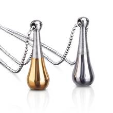 LOOKER Hot Sale 1 PCS Stainless Steel Perfume Bottle Pendant Necklace Cremation Ashes Urn Memorial Necklace Jewelry 2024 - buy cheap