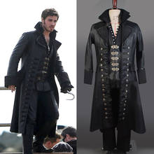 Once Upon A Time Captain Hook Cosplay Costume Trench Coat Suit Halloween Carnival Cosplay Costumes 2024 - buy cheap
