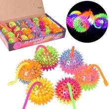 1Pc Glowing Ball Toy LED Light Up Flashing Soft Prickly Massage Ball Elasticity Fun Toys Kids Educational Toys for Children Gift 2024 - buy cheap