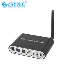 ESYNiC-decodificador de Audio compatible con Bluetooth, 5,1 canales, óptico Coaxial, AUX, USB a 3,5mm, Audio con receptor DAC de Audio inalámbrico 2024 - compra barato