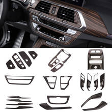 Car Interior Peach Wood For BMW X3 X4 G01 G02 Car Door Center Console Gear Film Central Air Conditioning Navigation Frame Trim 2024 - buy cheap