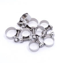 Free shipping 10pcs Stainless Steel Mini Fuel Line Hose Clip Clamp DIESEL PETROL PIPE Stainless Steel 304 Single Hose Clamps 2024 - buy cheap