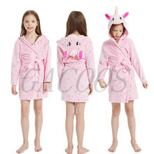 2020 Winter Children's Bathrobe Kigurumi Animal Dog Fox Robes Flannel Sleepwear For Big Boys Girls Pyjamas Nightgown Sleep Robes 2024 - buy cheap
