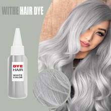 1Pc Fashion Smoky Gray Punk Style Light Gray Silver Color Nature Hair Dye Long Lasting Safe Liquid Fast Dyeing Tool for Home 2024 - buy cheap