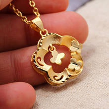 Wando Charms Wedding butterfly Gold Color Pendant Chain Necklaces for Women Girls Gold Color Jewelry Trendy PNG Gifts 2024 - buy cheap