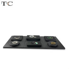 Quality Black PU Jewelry Counter Showcase Pad Wooden Jewelry Store Cabinet Platform Jewelry Display Tray Box Holder 2024 - buy cheap