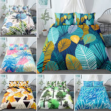 Custom Plants Palm Leaves Luxury Bedding Sets Single Queen King Size Duvet Cover Set Bed Linen Quilt Covers Drop Shipping 2024 - buy cheap