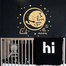 Wall Decal I Love You To The Moon And Back Embrace Sweet Dreams Good Night Murals Home Decor Baby Girl Nursery Sticker HY1417 2024 - buy cheap
