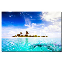 Maldives Diggiri Island Landscape Poster Canvas Painting For Home Decor Wall Art Pictures For Living Room 2024 - buy cheap