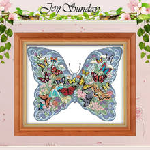 Colorful Butterflies Counted Cross Stitch 11CT 14CT Cross Stitch Sets Wholesale animals Cross-stitch Kits Embroidery Needlework 2024 - buy cheap
