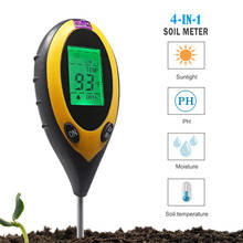 4 в 1 ЖК-дисплей цифровой прибор для измерения уровня PH тестер влажности почвы Температура солнечного света тестер фертильности завод почвенный термометр гигрометр D30 2024 - купить недорого
