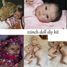 22 Inch Reborn Doll Kit Soft Touch DIY Realistic Blank Baby Doll Kit Unpainted Unfinished Unassembled Doll Parts Blue Eyes 2024 - buy cheap