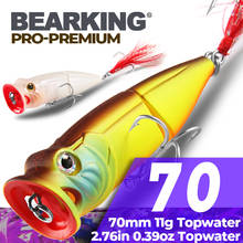 Bearking 7cm 11g New 1PC popper Arrival Hot Sale Minnow Hard Fishing Lure Bait hot Fishing Tackle Artificial Lures Bait 2024 - buy cheap