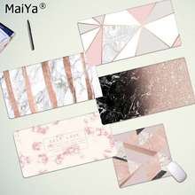 Maiya-mousepad personalizado com estampa de mármore, dourado ou branco, frete grátis, tapete grande para mouse, computador, laptop 2024 - compre barato