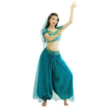 Trajes de dança do ventre feminino conjunto 3 peça indiano cigano egyption roupas dança do ventre bollywood palco desempenho dancewear 2024 - compre barato