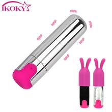 IKOKY-Mini vibrador tipo bala para mujer, Juguetes sexuales con vibración potente, masajeador de punto G recargable por USB, 10 velocidades 2024 - compra barato