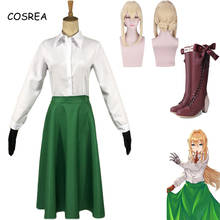 Fantasia de violeta everjardim para cosplay, cosplay de dia das bruxas, natal, tops + saia + luvas + cocar, sapatos 2024 - compre barato