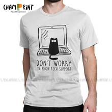 Я из технической поддержки Мужская футболка программист компьютерный разработчик Geek Nerd Досуг Футболка круглый воротник футболки 6XL Топы 2024 - купить недорого