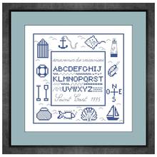 Alphabet of the sea cross stitch package simple color pattern white 18ct 14ct 11ct cloth cotton thread embroider DIY handmade 2024 - buy cheap