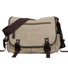 Canvas Leather Men Messenger Bags Smith Big Satchel Shoulder Bags Male Laptop Briefcase Travel Handbag 2024 - buy cheap