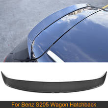 Carbon Fiber Rear Roof Spoiler for Mercedes Benz C Class S205 Wagon Hatchback 2015-2018 Car Rear Roof Lip Wing Spoiler Black FRP 2024 - buy cheap