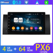 1 Din DSP PX6 4 + 64G reproductor Multimedia para BMW serie 5 E39 X5 E53 M5 Android 10 Radio GPS 4G LTE BT 5,0 loro Control de voz 2024 - compra barato