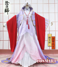 Onmyoji SR Sakura, nuevo Kimono de piel, disfraz de Cosplay, disfraz de Halloween para mujeres 2024 - compra barato