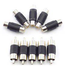 5pcs 10pcs RCA Connector Female to Female Coupler Plug Audio Video Cable Jack Plug Adapter Converter RCA Male to Male Joiner 2024 - buy cheap