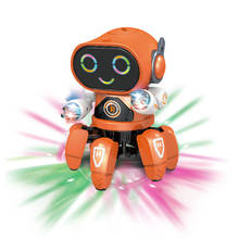 Электрические роботы с восьмикоготками, светильник, игрушки, танцующие роботы, светящиеся с музыкой, светодиодный светильник, забавные игрушки для мальчиков и девочек, интерактивные детские игрушки 2024 - купить недорого
