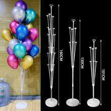 Soporte de globos de 19 tubos, columna de confeti, suministros de decoración para fiesta de cumpleaños de niños y bodas 2024 - compra barato