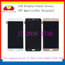 10 шт./лот на тонкопленочных транзисторах на тонкоплёночных транзисторах для Samsung Galaxy J7 2016 j710 J710F J710FN J710Y ЖК-дисплей Дисплей ЖК-дисплей s кодирующий преобразователь сенсорного экрана в сборе Замена 2024 - купить недорого