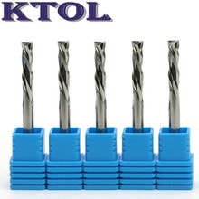 4x17mm dos canales espiral Bits CNC de cortador de fresado de carburo de arriba y abajo de corte cortador de molino Router poco herramientas para trabajar la madera 2024 - compra barato