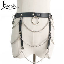 Harajuku Punk Vintage Chain Belt Sexy Waistband Garters For Women Fetish Leather Silver Tassel Bondage Harness Straps Belt 2024 - buy cheap