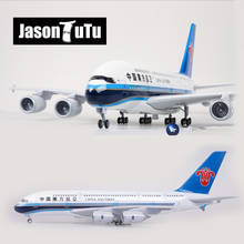 JASON TUTU 46cm China southern Airbus A380 Airplane Model Aircraft Australia 1/160 Scale Diecast Resin Light and Wheel Plane 2024 - buy cheap