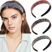 Haimeikang For Women Crystal Headbands Colorful Rhinestone Hair Band Girls Baroque Hair Hoop Shiny Luxury Hair Accessories 2024 - buy cheap